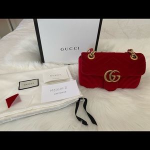 Gucci Velvet Marmont Mini